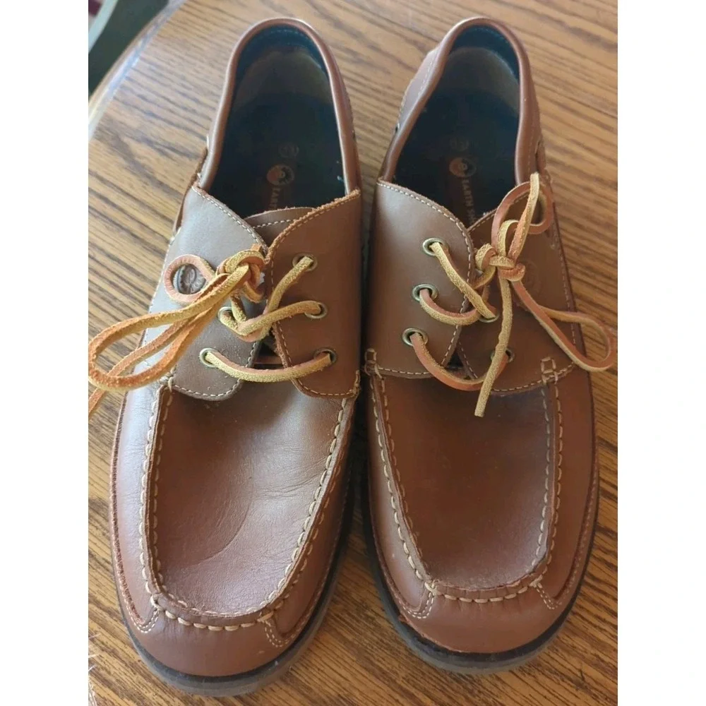 Earth Shoe Mens 13 Leather Brown Boat Loafer Style‎ Hatteras Pre-Owned
